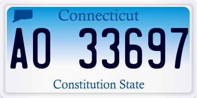 CT license plate AO33697
