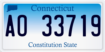 CT license plate AO33719