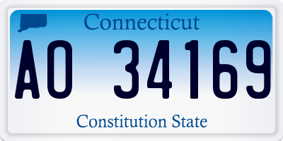 CT license plate AO34169
