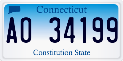 CT license plate AO34199