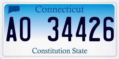 CT license plate AO34426