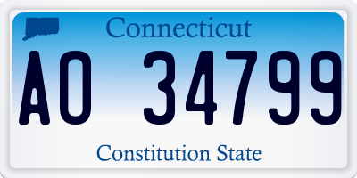 CT license plate AO34799