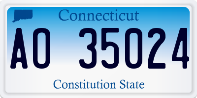 CT license plate AO35024