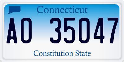 CT license plate AO35047
