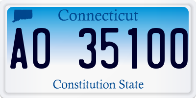 CT license plate AO35100