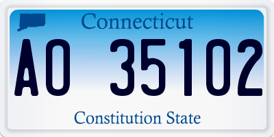 CT license plate AO35102