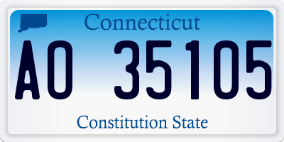 CT license plate AO35105