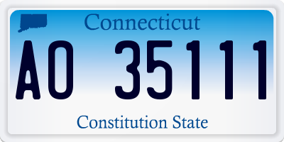 CT license plate AO35111