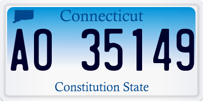 CT license plate AO35149