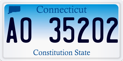 CT license plate AO35202