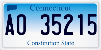 CT license plate AO35215