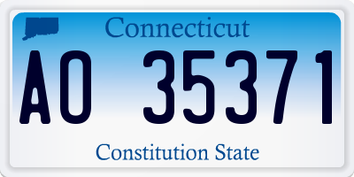 CT license plate AO35371
