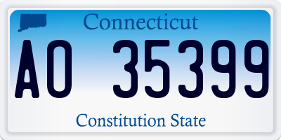 CT license plate AO35399