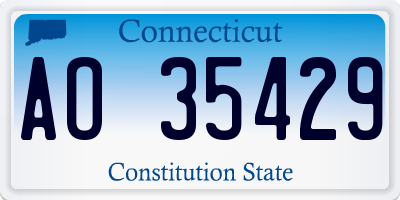 CT license plate AO35429