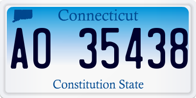 CT license plate AO35438