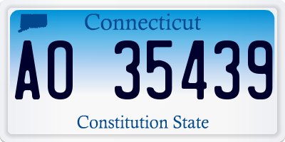 CT license plate AO35439