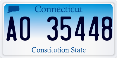CT license plate AO35448