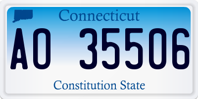 CT license plate AO35506