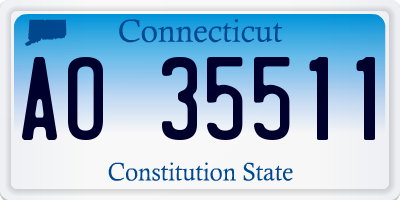 CT license plate AO35511