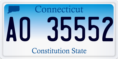 CT license plate AO35552