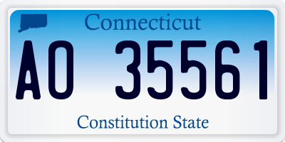 CT license plate AO35561