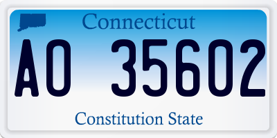 CT license plate AO35602
