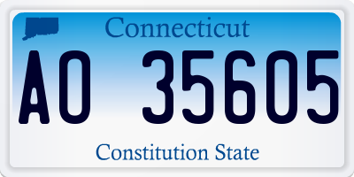 CT license plate AO35605