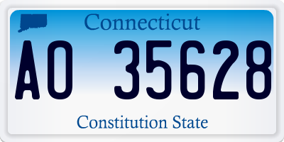 CT license plate AO35628