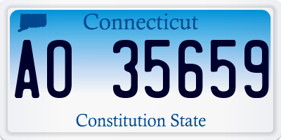 CT license plate AO35659