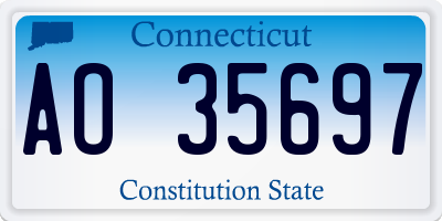 CT license plate AO35697