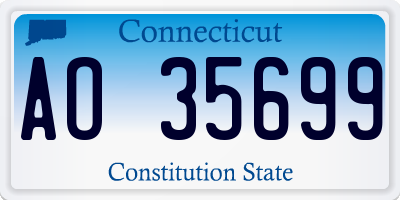 CT license plate AO35699