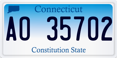 CT license plate AO35702