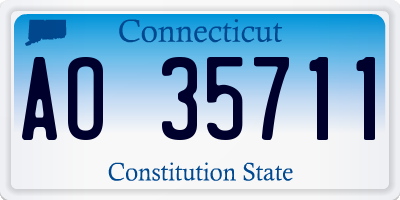 CT license plate AO35711