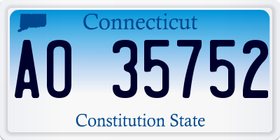 CT license plate AO35752