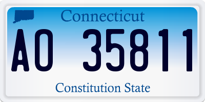 CT license plate AO35811