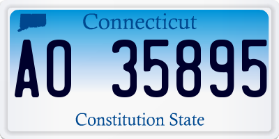 CT license plate AO35895