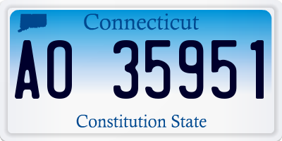 CT license plate AO35951