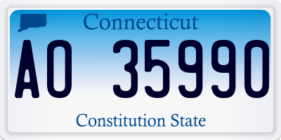 CT license plate AO35990