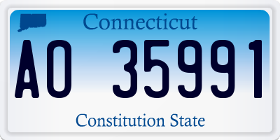 CT license plate AO35991