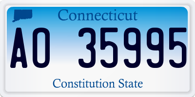 CT license plate AO35995