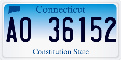 CT license plate AO36152