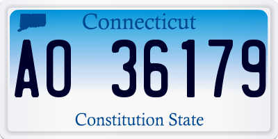CT license plate AO36179