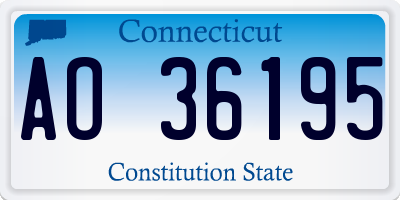 CT license plate AO36195