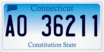 CT license plate AO36211