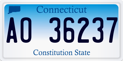 CT license plate AO36237