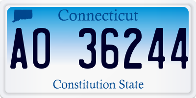 CT license plate AO36244