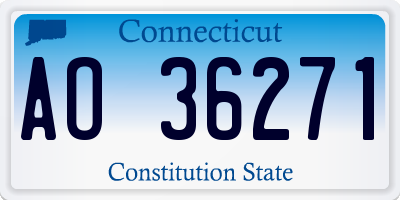 CT license plate AO36271