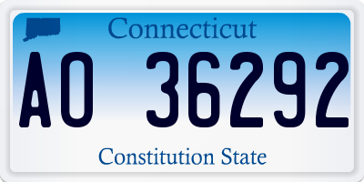 CT license plate AO36292