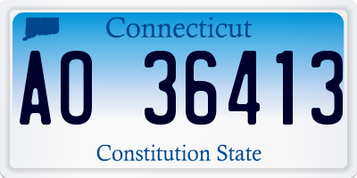 CT license plate AO36413