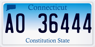 CT license plate AO36444